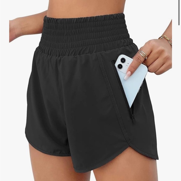 BMJL Women's Athletic Black Shorts High Waisted Running Pocket 2.5" Workout M - Picture 1 of 5